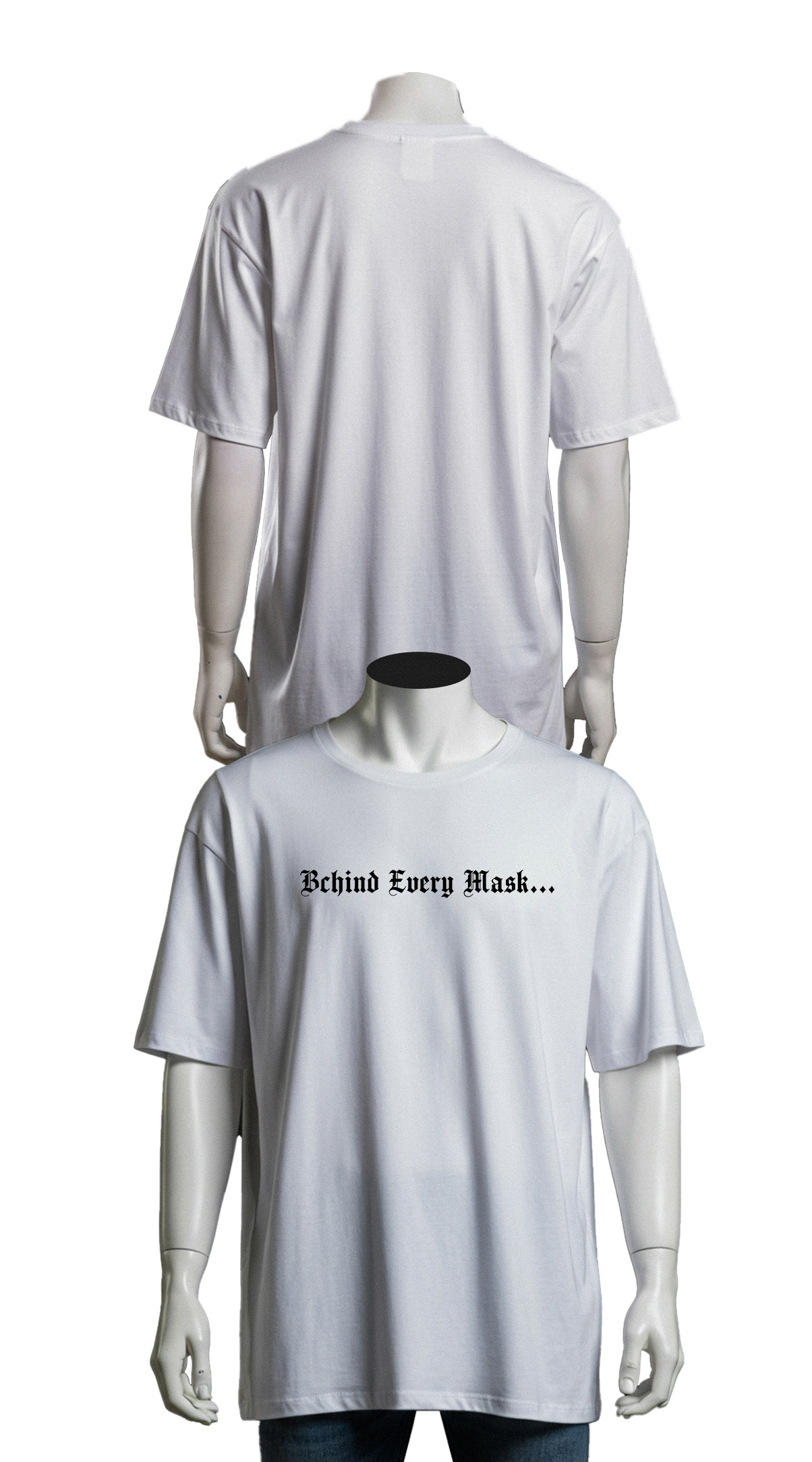 Demon Persona Mask Graphic Oversized T-Shirt